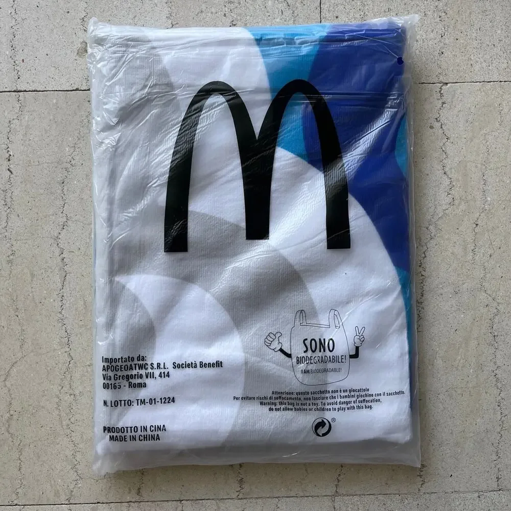 Set 3x McDonald's Beach Towels Big Max Burger + Fries Italy Europe Exclusive NEW